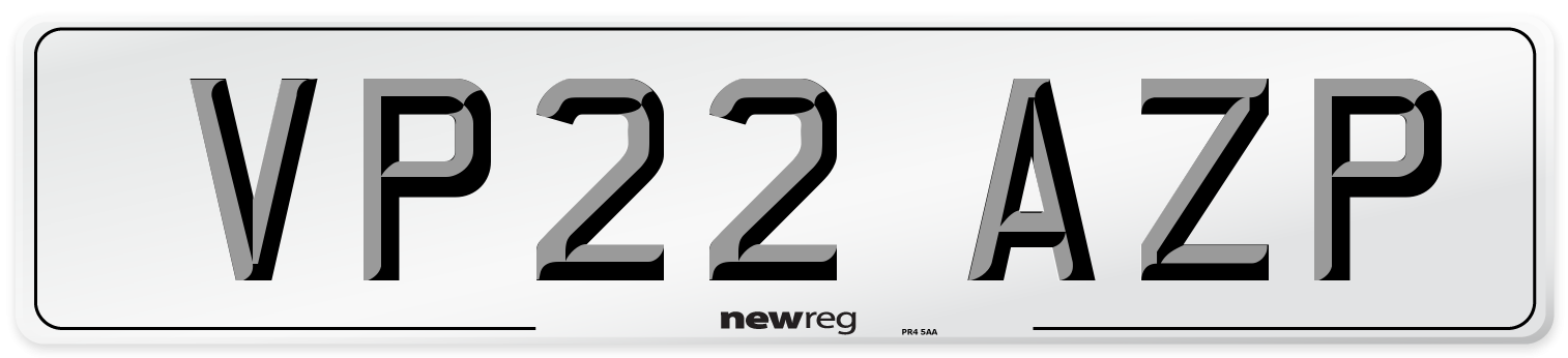 VP22 AZP Number Plate from New Reg